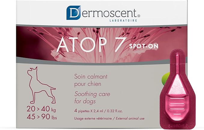 Dermoscent Atop7 Spot On Tratamiento para Mascotas 4 pipetas de 2,4ml