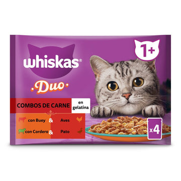 Whiskas Tasty Duo Meaty Combos Alimento Húmedo 4 x 85g