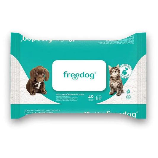 Freedog Toallitas Húmedas Talco 40 ud