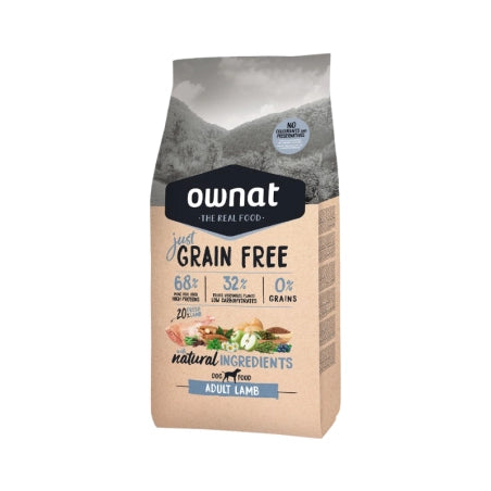 Ownat Just Canine Adult Grain Free Lamb Dry Food 14kg