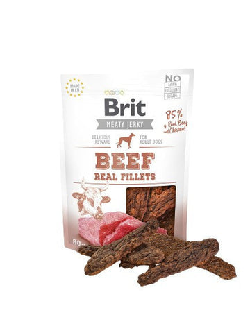 Brit Jerky Snack Filetes de Ternera Snacks 80g