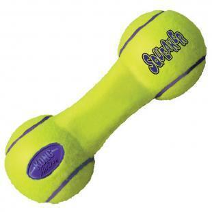 Kong AirDog Squeaker Mancuerna Juguete para Perros Amarillo 70g