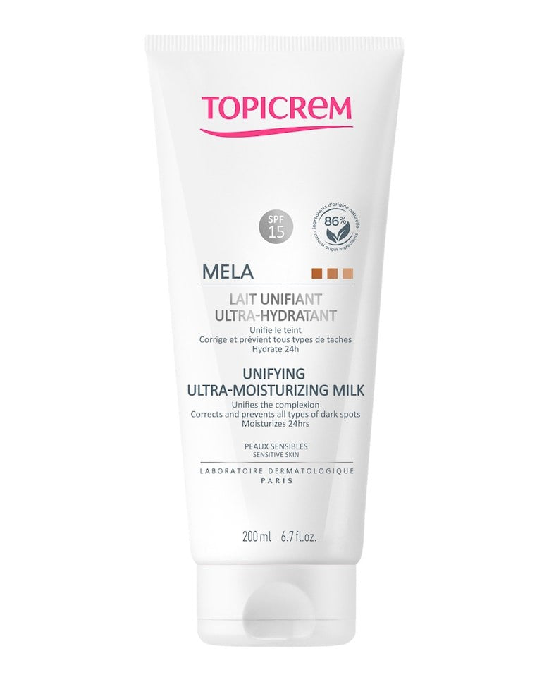 Topicrem Mela Leche Unificadora Ultra-Hidratante Corporal SPF15+ 200ml