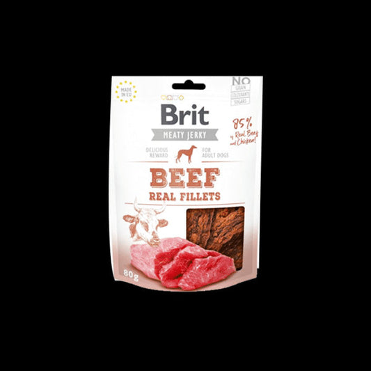 Brit Jerky Snack Filetes de Ternera Snacks 80g