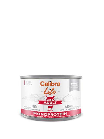 Calibra Cat Life Adult Beef Can 6 cans of 200g