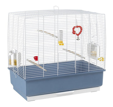 Ferplast Piano 4 Jaula para Pájaros Blanco y Azul 4250g