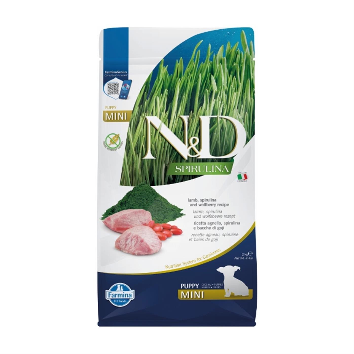 Farmina N&D Dog Puppy Cordero con Spirulina Alimento Seco 2Kg
