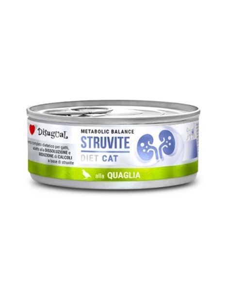 Disugual Diet Cat Struvite Codorniz Alimento Húmedo 85g