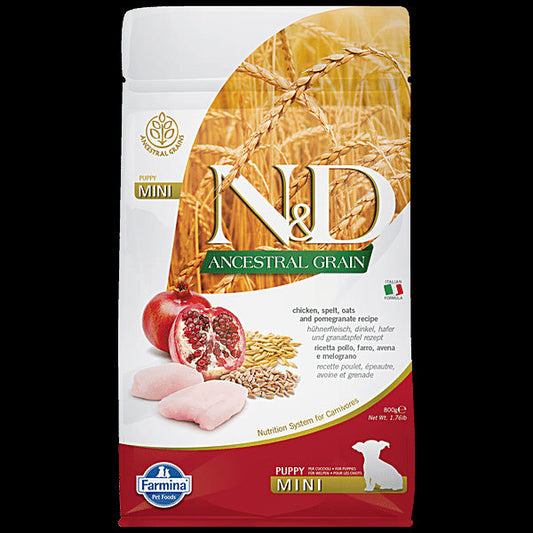 Farmina N&amp;D Dog Puppy Ancestral Mini Chicken Dry Food 800g
