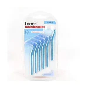 Lacer Cepillo Interdental Cónico Angular Blanco-Azul 6 uds