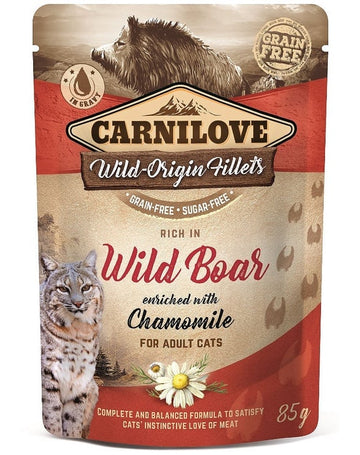 Carnilove Cat Pouch Wild Boar Wet Food 24x85g