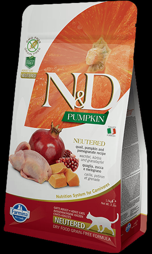Farmina N&D Cat Calabaza/Codorniz Alimento Sólido 1.5kg