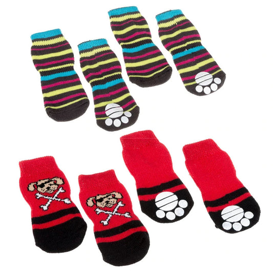 Ferplast Calcetines Antideslizantes Multicolor 4 uds