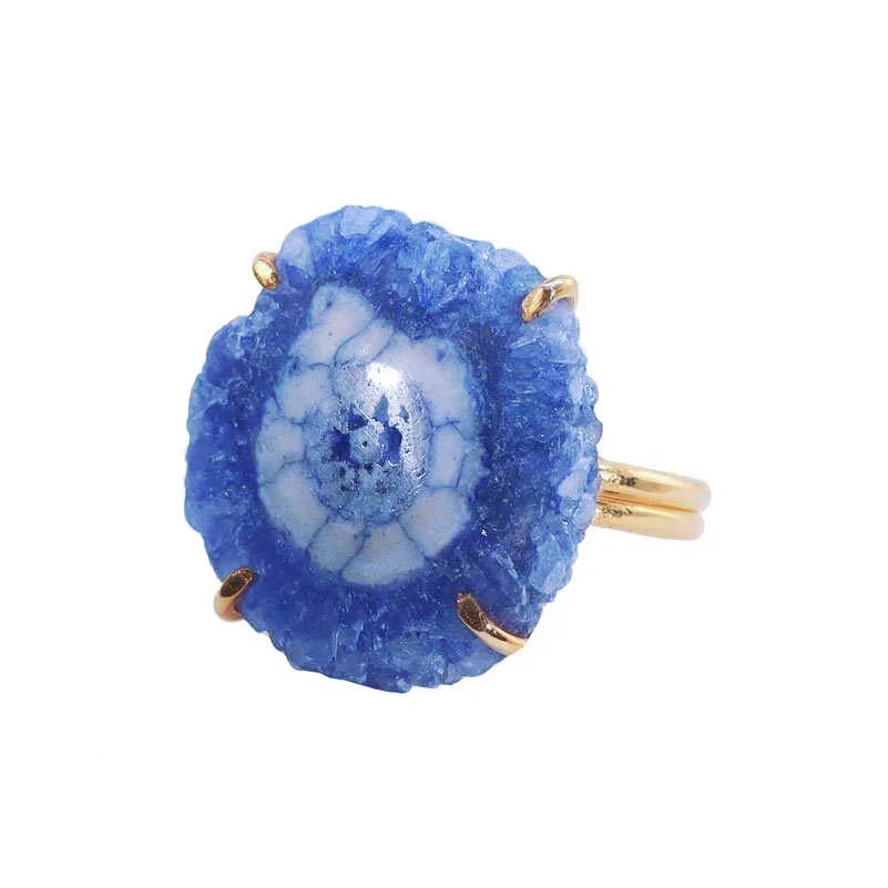 Anillo Piedra Solar Azul