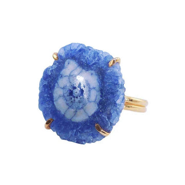 Anillo Piedra Solar Azul
