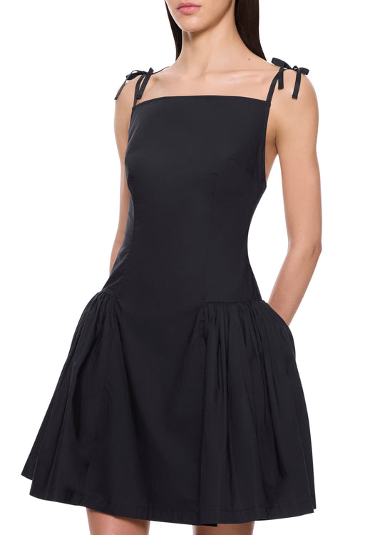 Bow Tied Hoop Cotton Dress