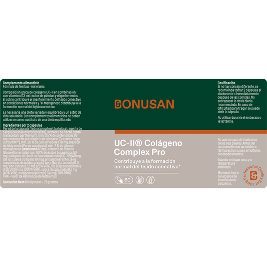 Bonusan UC-II Colágeno Complex Pro 60 Cápsulas