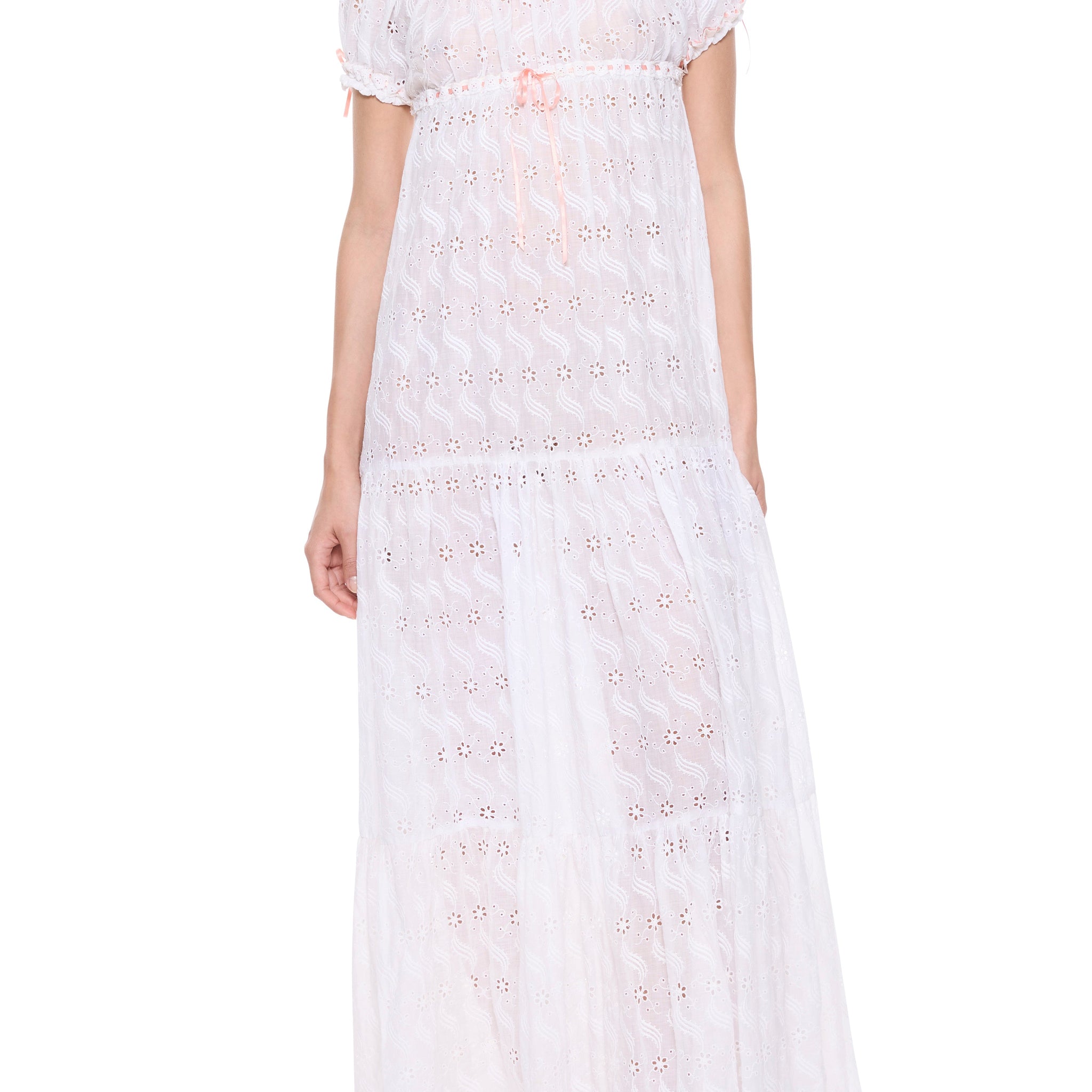 1930s Cotton Broderie Anglaise Day Dress