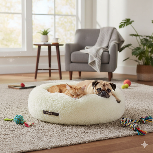 Freedog White Donut Anti-Stress Bed 80cm