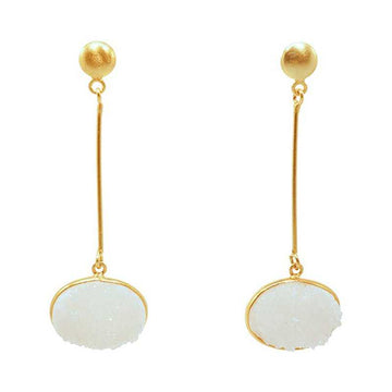 Pendientes Newton Drusa Blanco