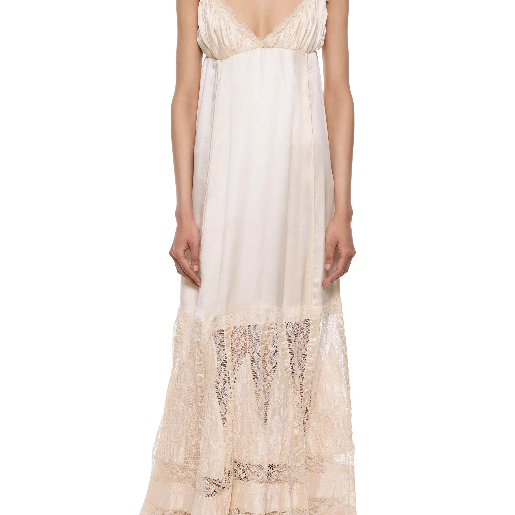 1940s Satin and Lace Gown