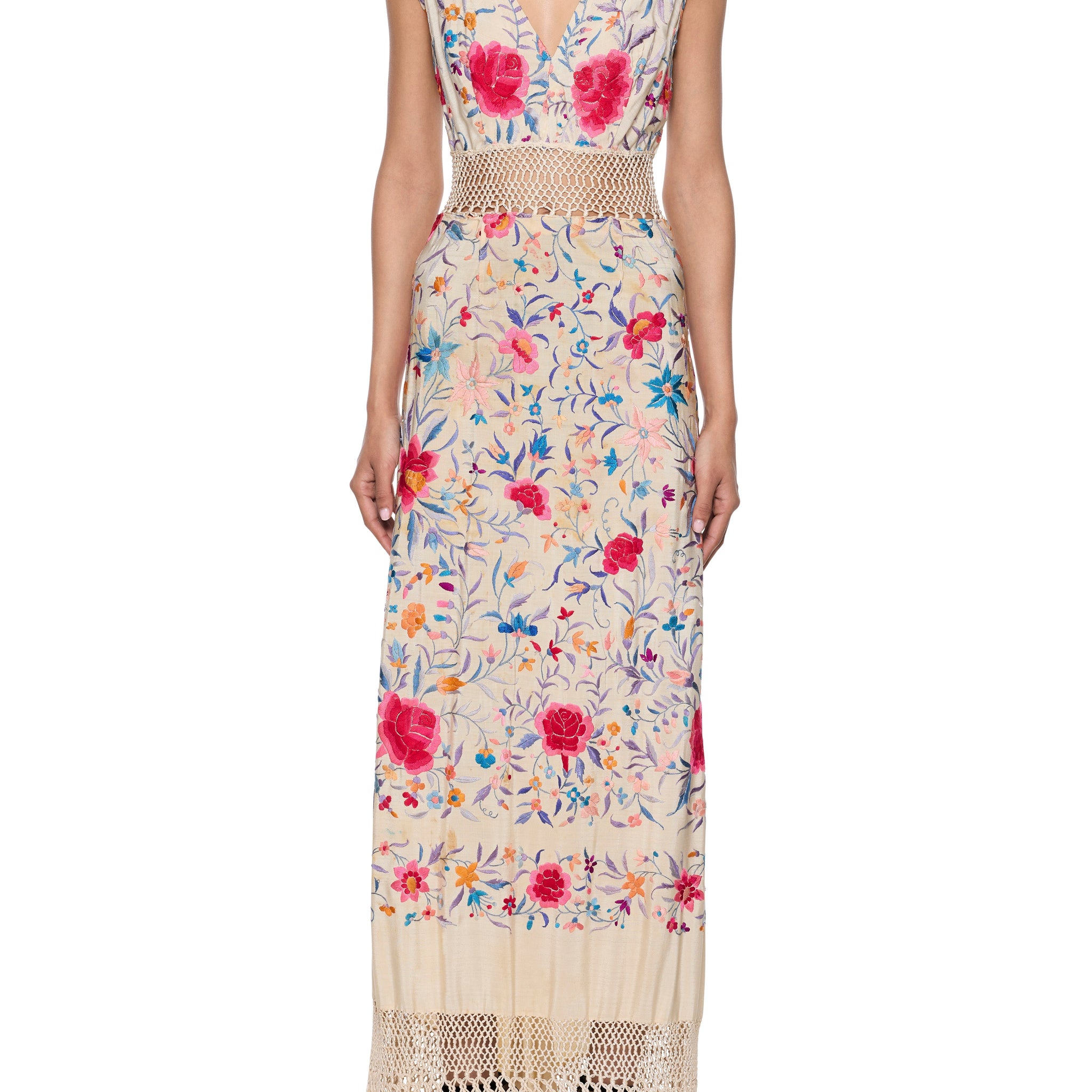 1920s Piano Shawl Gown