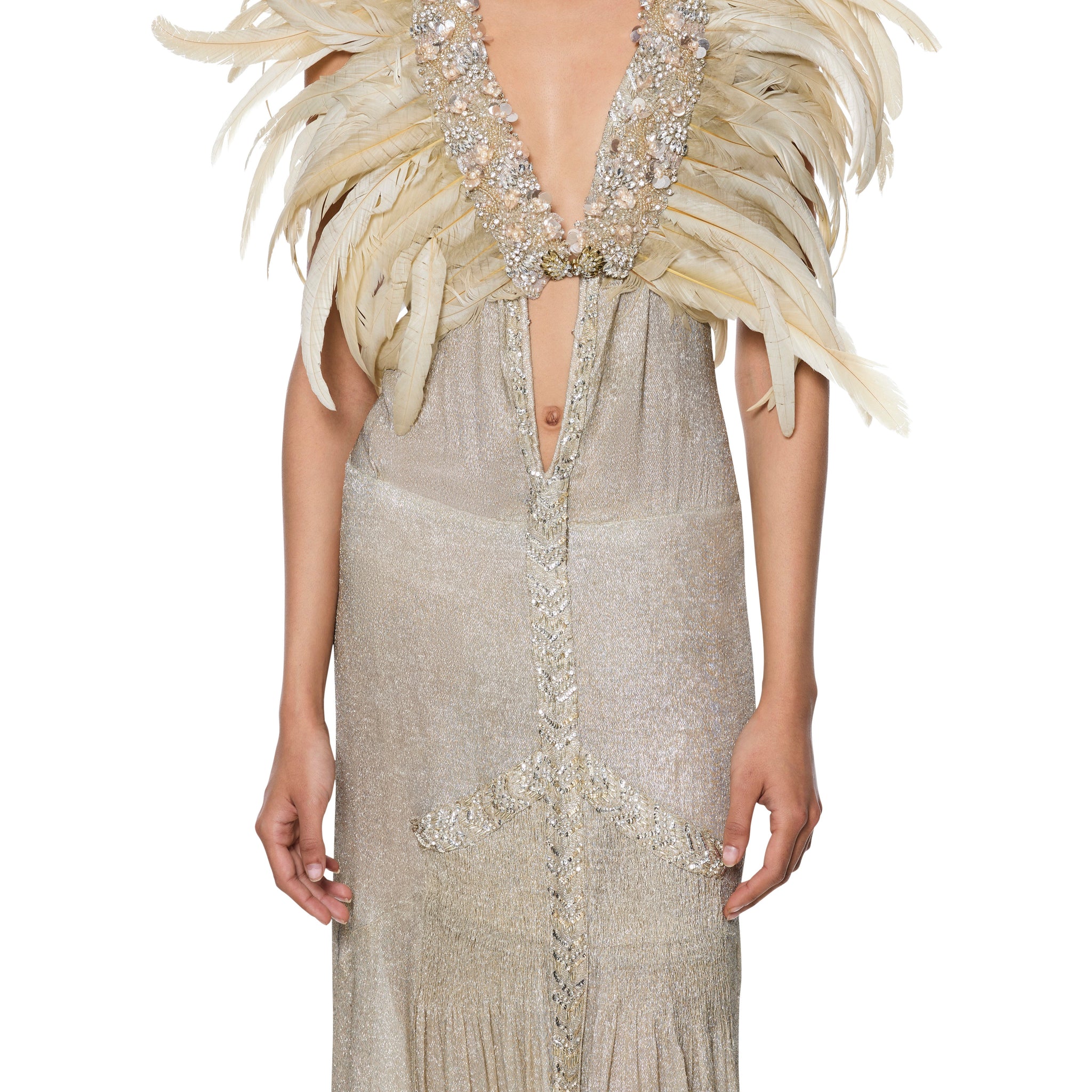 1960s Beaded Feather Cape