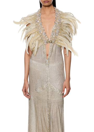 1960s Beaded Feather Cape