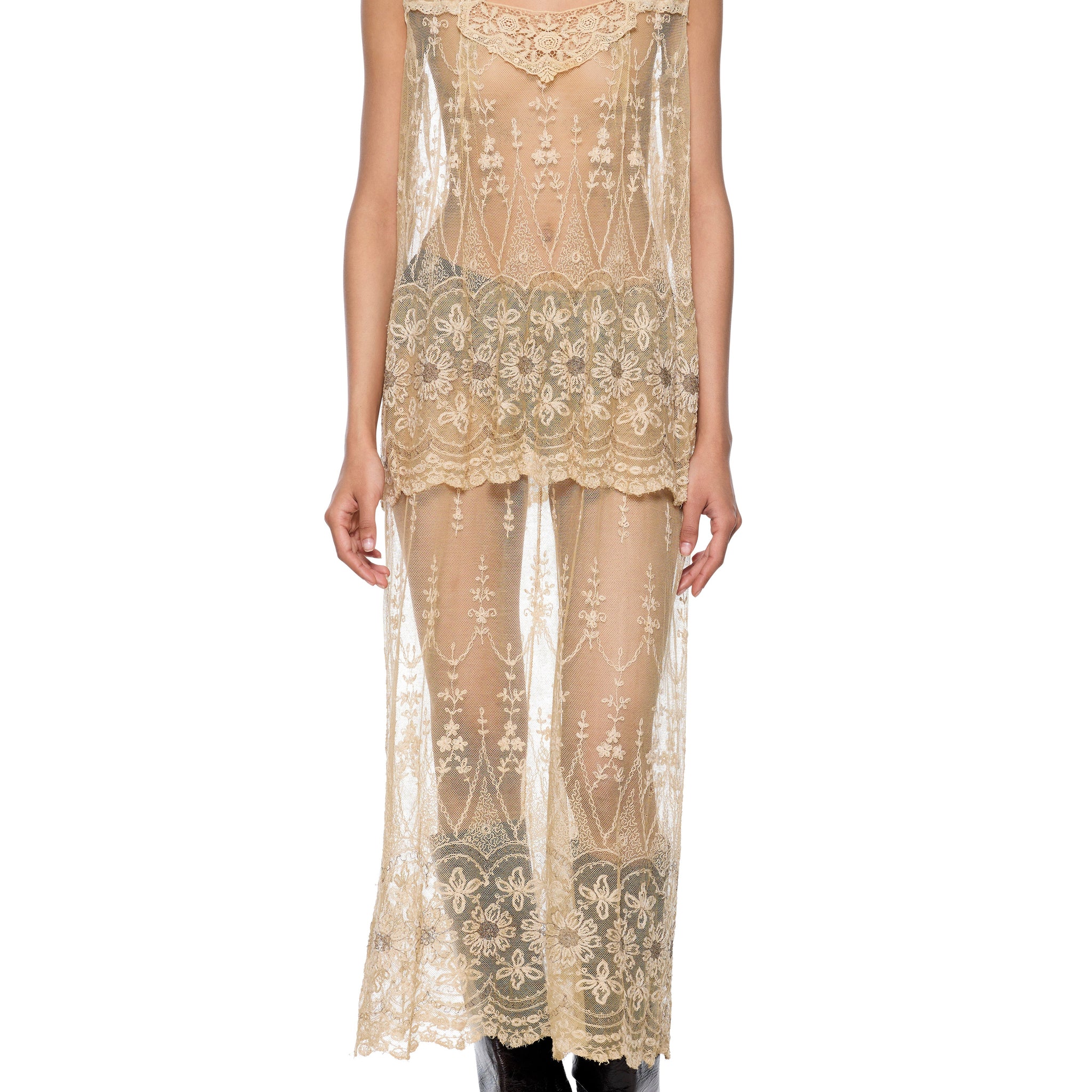 1920s Lace Flapper Dress