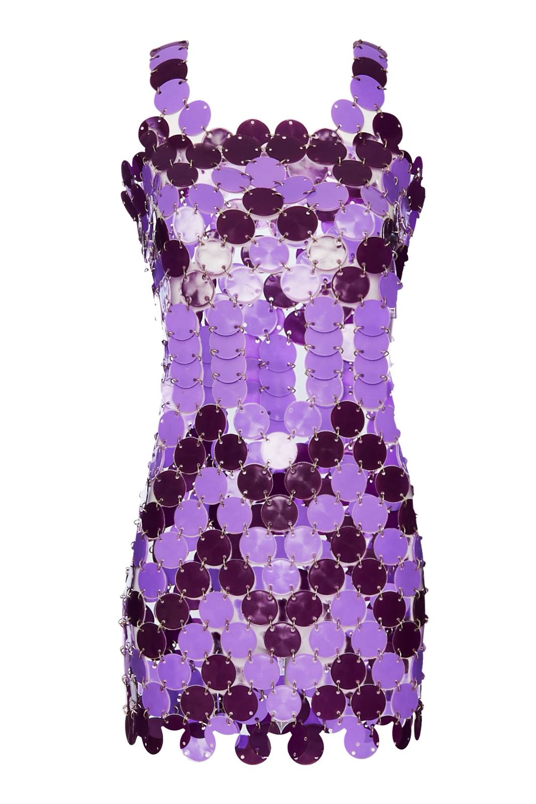 1969 'Barbarella!' Purple Mini Disc Dress