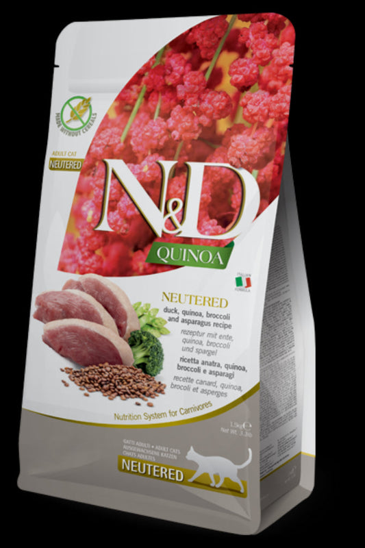 Farmina N&D Quinoa Neutered Pato Alimento Seco 1.5kg
