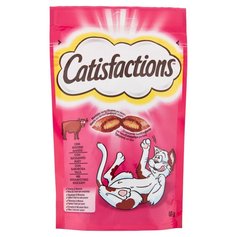 Catisfactions Buey Snack para Gatos 60g