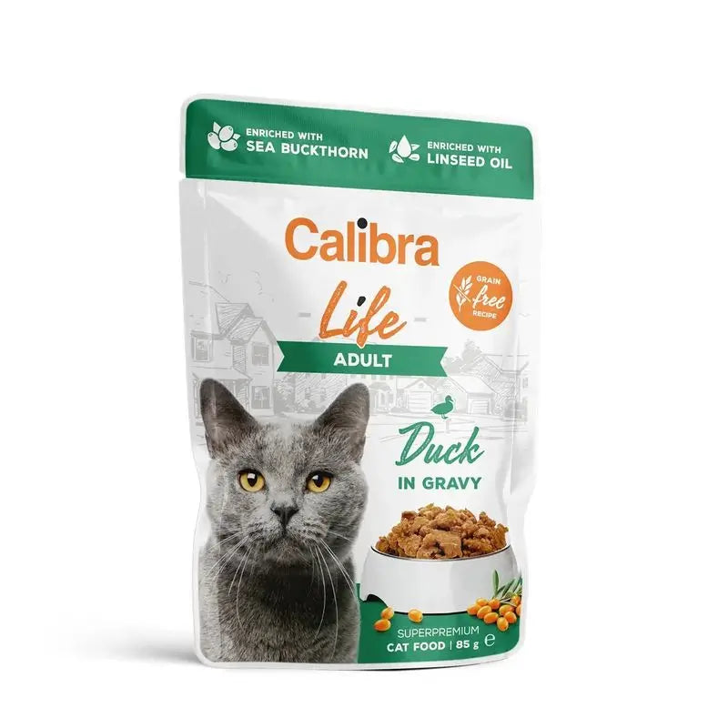 Calibra Cat Life Pouch Adult Pato en Salsa 28 sobres de 85g