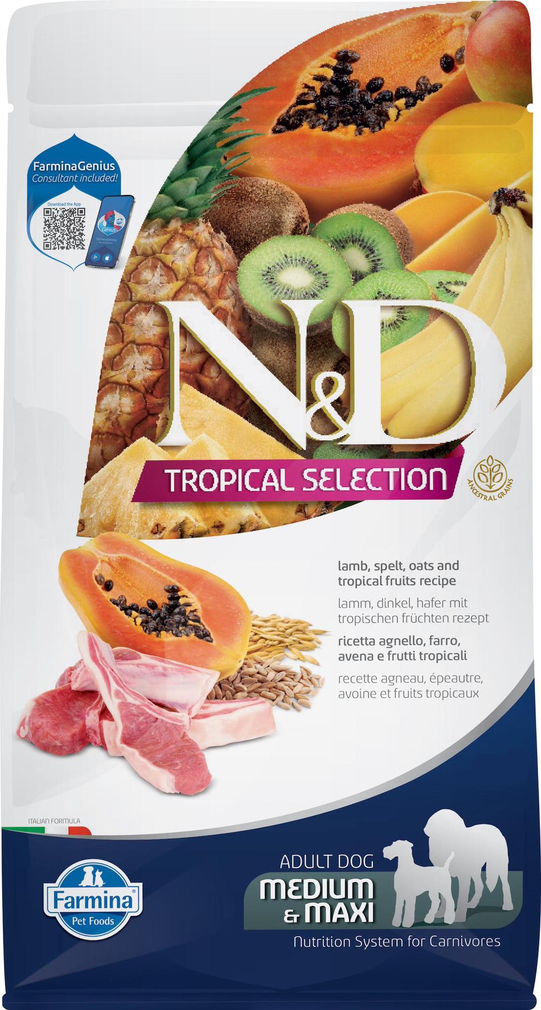 Farmina N&D Tropical Selection Med Maxi Cordero Alimento Seco 2kg