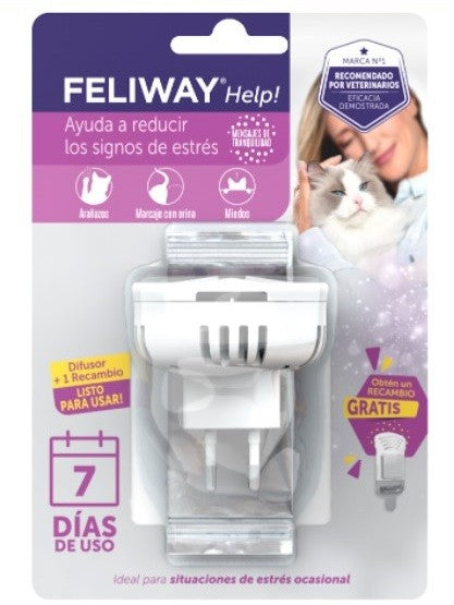 Feliway Help Difusor + Recambio 1 dispositivo + 12 recambios