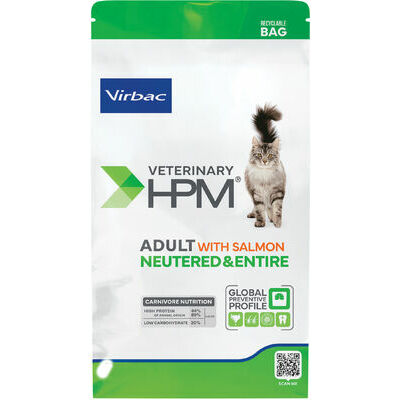Virbac HPM Salmon Dry Food for Adult Cats 3Kg
