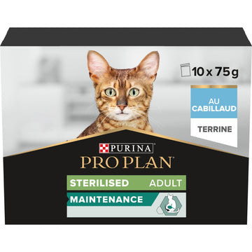 Purina Pro Plan Feline Sterilized Cod Food in a Terrine 10 units
