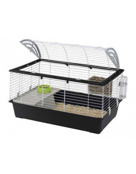 Ferplast Casita 100 Jaula para Conejos y Cobayas Negro 6.4kg