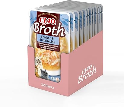 Churu Ciao Broth Chicken and Tuna Recipe Wet Cat Food 12x40g
