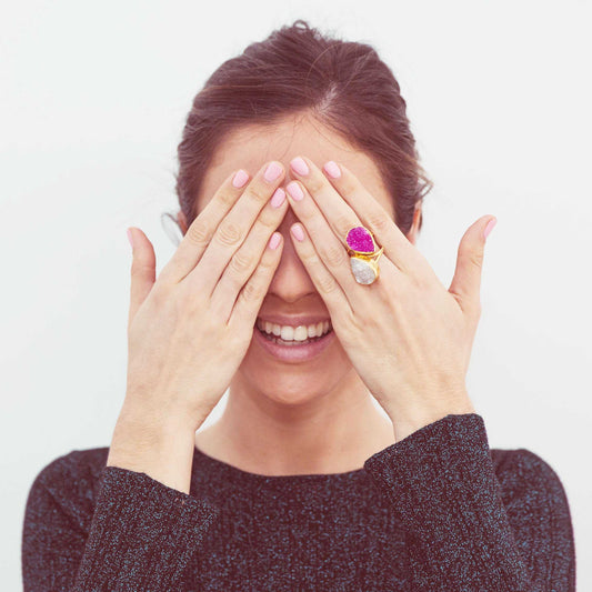Anillo Formentera Drusa Fucsia mo