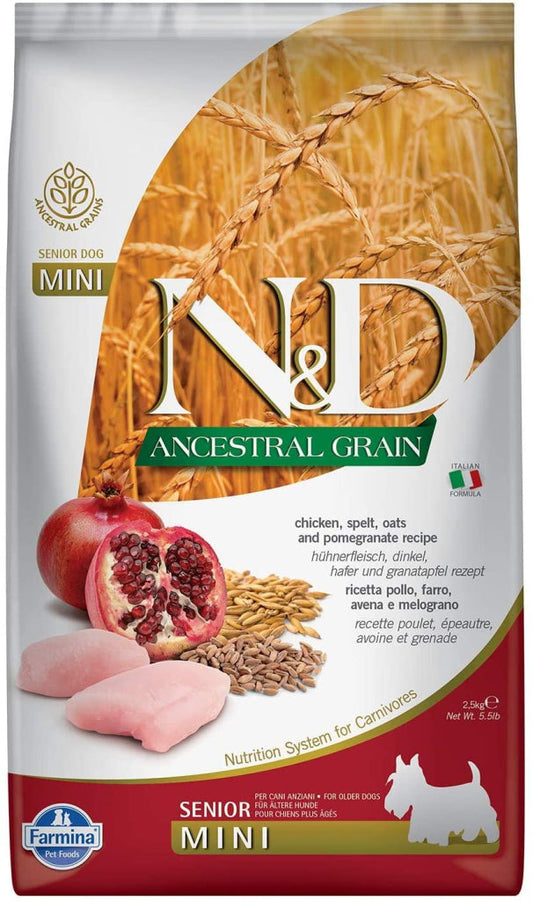 Farmina N&amp;D Dog Senior Ancestral Mini Chicken Feed 800gr