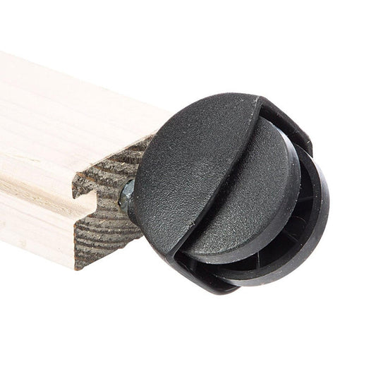 Ferplast Kit Rueda Tornil 4 ud, Negro, 340g