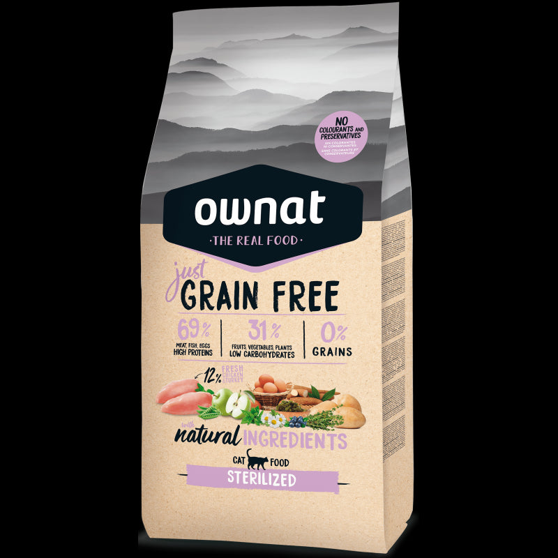 Ownat Just Feline Adult Sterilized Dry Food 3Kg