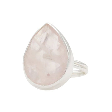Anillo Formentera Plata Rosa cuarzo