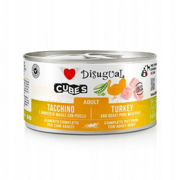 Disugual Cubes Wet Food for Adult Dogs Beef, Turkey and Pork 12 units