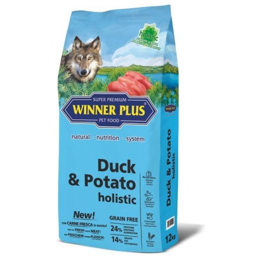 Winner Plus Canine Adult Holistic Duck Potato 12kg