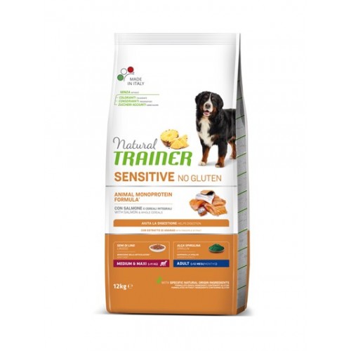 Affinity Natural Trainer Sensitive No Gluten Salmón Alimento Seco para Perros Adultos 12kg