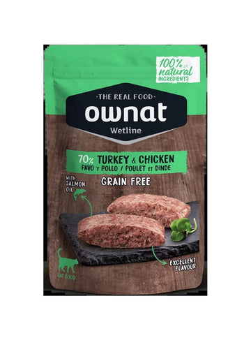 Ownat Wetline Feline Turkey and Chicken Wet Food 12x85g