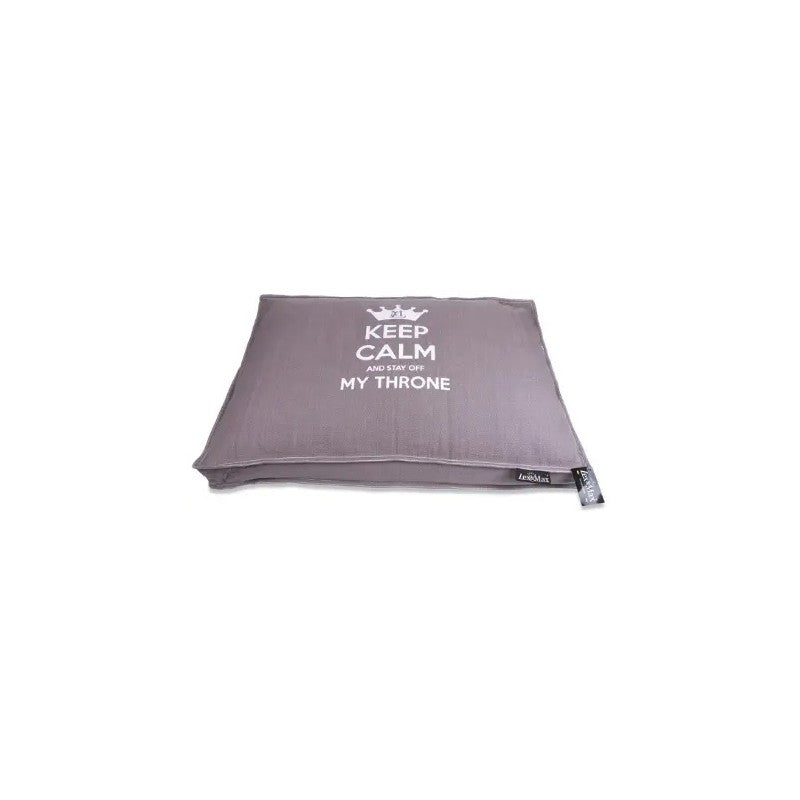 Lex&amp;Max Keep Calm Taupe Bed Cover 90x65 cm