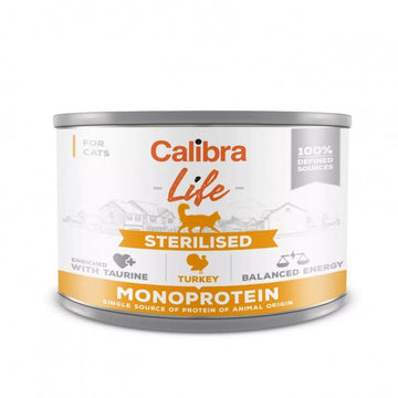 Calibra Cat Life Sterilised Turkey Cans 6 cans of 200g